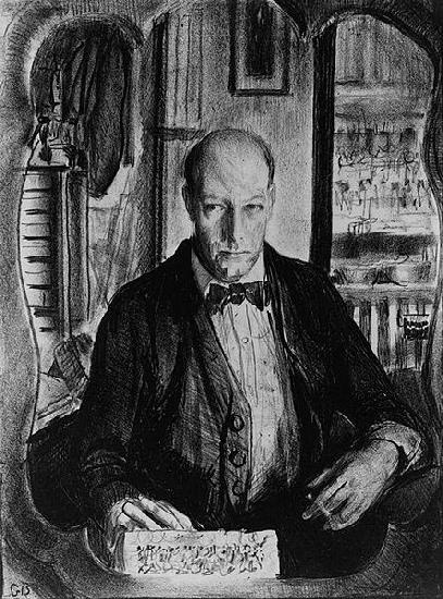 George Wesley Bellows American painter George Bellows (1882-1925). Self-portrait France oil painting art